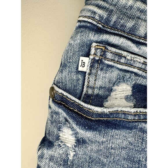 Judy Blue Acid Washed Distressed Skinny Jeans Size 11/30 Medium Wash EUC!! - Picture 3 of 6